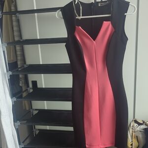 Mystic Mini Dress with Black and Pink Panels